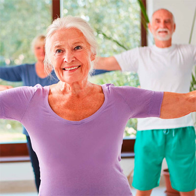 Seniorin beim Seniorensport